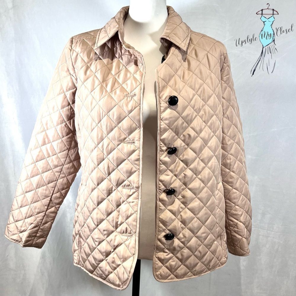 Jones New York 5 button quilted puffer jacket size small NWT
